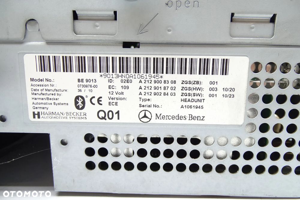 Mercedes E Klasa W212 Radio monitor A2129010400 A2129008308 - 4