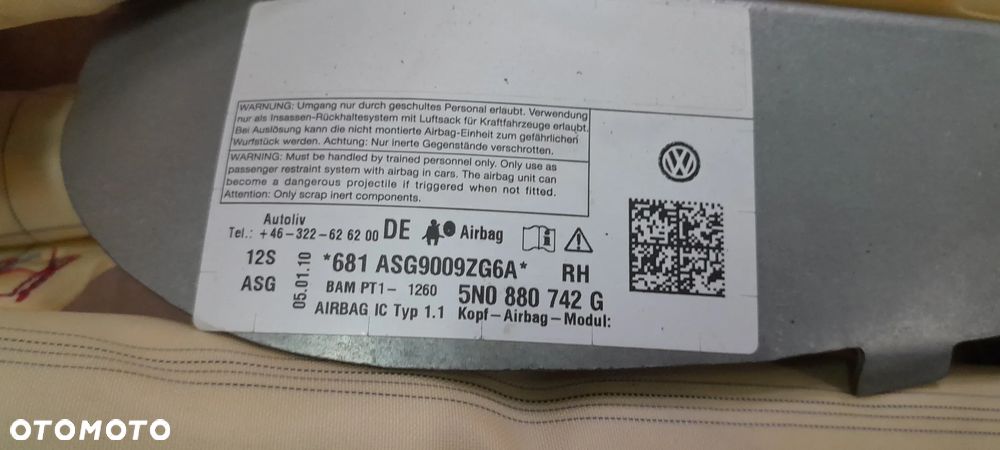 VOLKSWAGEN TIGUAN 5N KURTYNA PRAWA - 2