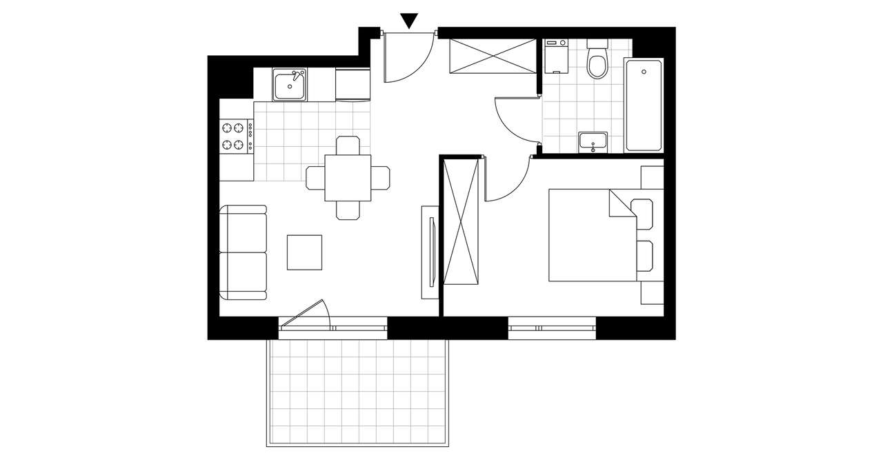 2-pokojowe mieszkanie 34m2 + balkon Bezpośrednio - Pełny obrazek: 2/20