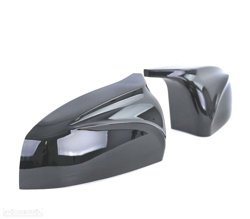 CARCAÇAS DE ESPELHO BMW E70 E71 E72 LOOK M PRETO BRILHANTE - 2