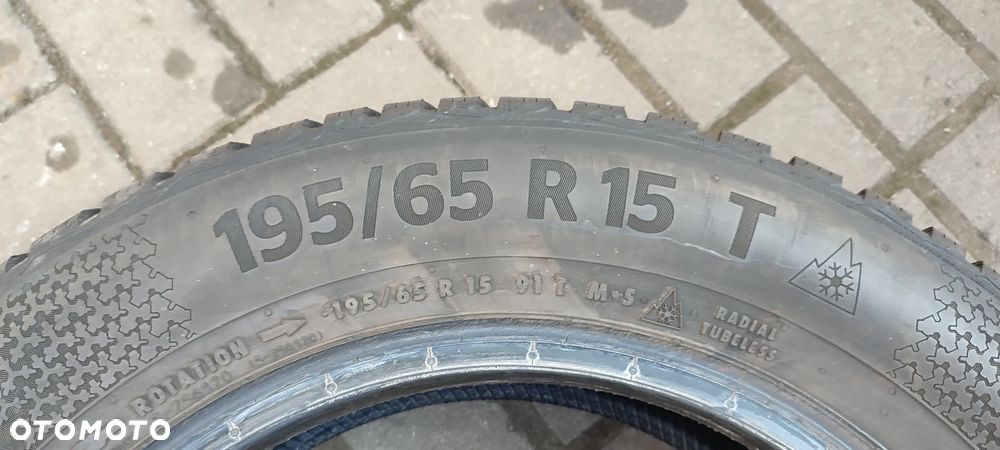 OPONY ZIMOWE 195/65R15 CONTINENTAL WINTER CONTACT TS 870 (3321) 2x8mm 2x7mm ZIMA KOMPLET 4 SZTUKI - 6