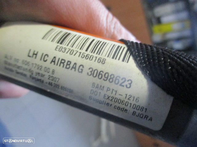 Airbag Cortina 30698623 VOLVO S40 2007 0P ESQ - 2