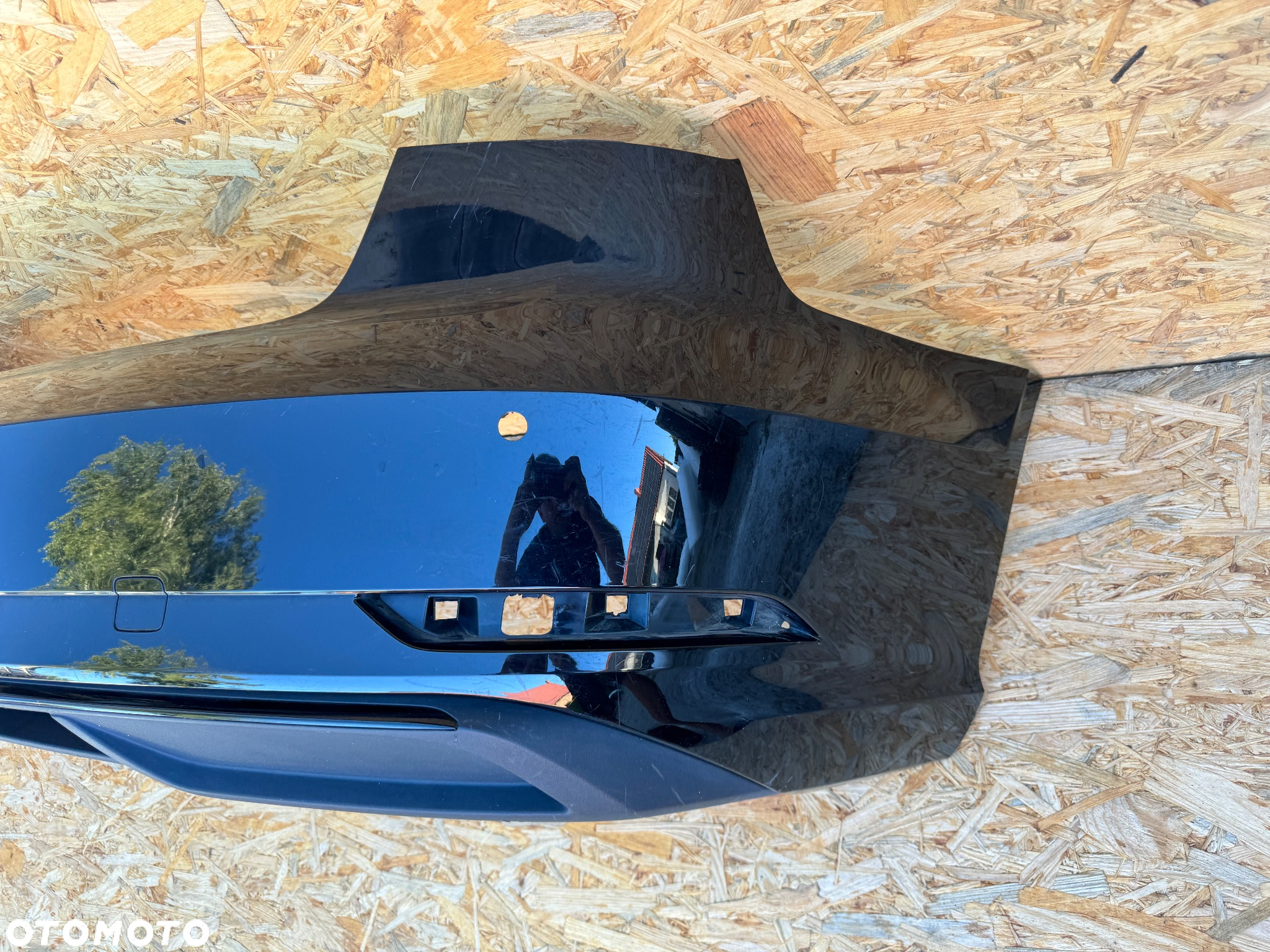 ZDERZAK TYŁ TYLNI AUDI A3 8V5 SEDAN LIFT DYFUZOR SPOILER CZARNA LISTWA 8V5807511F 8V5807521AE ORYGINAŁ - 3