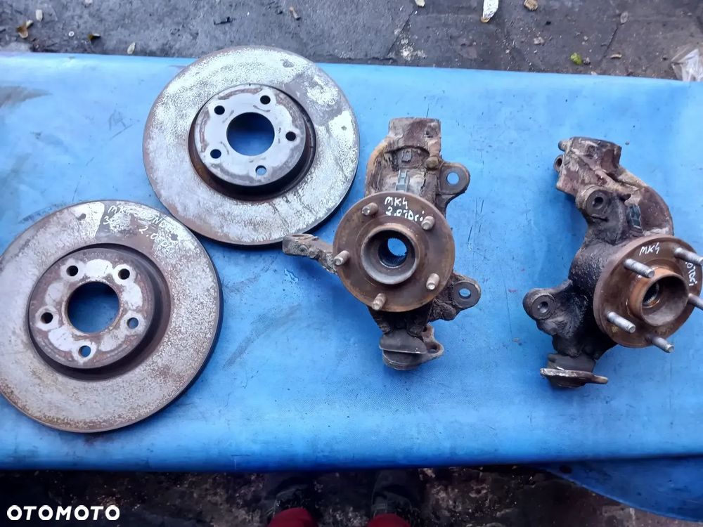 Zwrotnica piasta łożysko Ford Mondeo MK4 S-MAX MK2 2.0 TDCI diesel przód przednie prawe lewe tarcza hamulcowa tarcze czujnik ABS prawa lewa przednia - 1