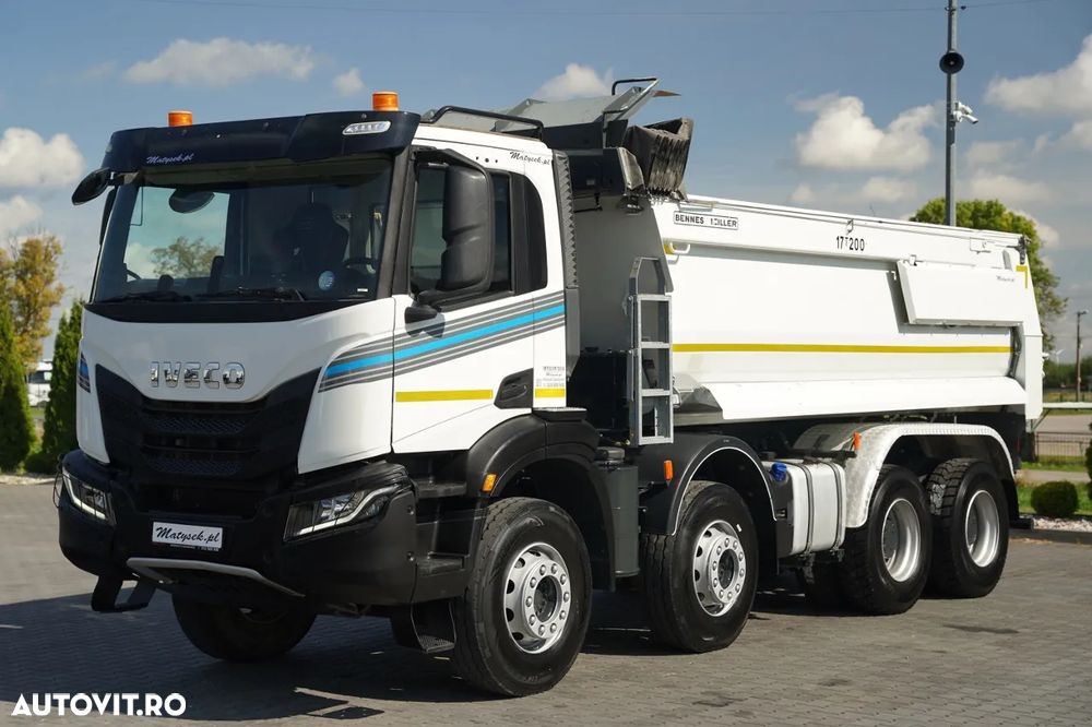 Iveco X-WAY 480 / 8x4 / BASCULANTĂ CU DESCĂRCARE SPATE - 5,6 M / OBOR ȚI SPATE HIDRAULIC / ANVELOPE NOI (PROFIL 100%) / EURO 6 - 10