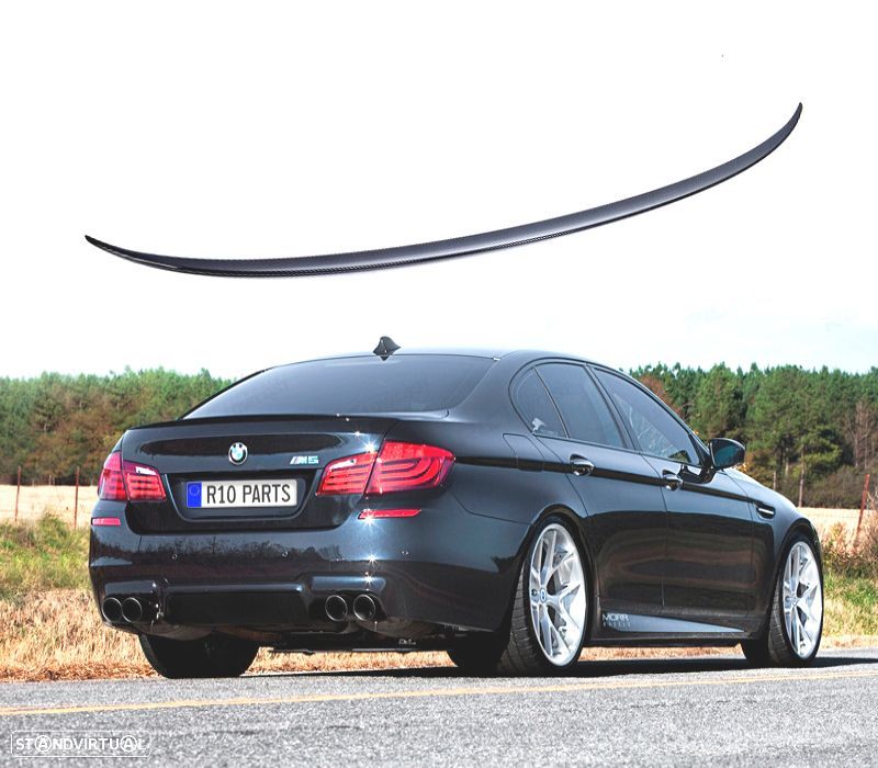 AILERON LIP SPOILER TRASEIRO BMW F10 PRETO BRILHANTE - 1