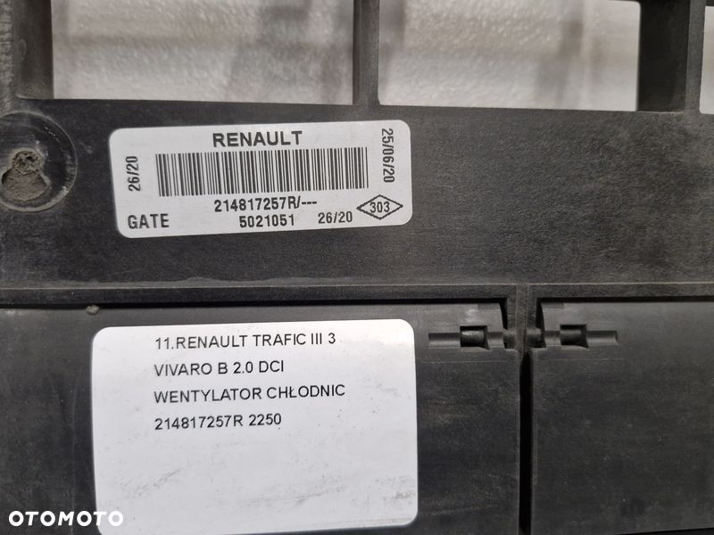 RENAULT TRAFIC III 3 VIVARO B 2.0 DCI WENTYLATOR CHŁODNIC 214817257R - 12