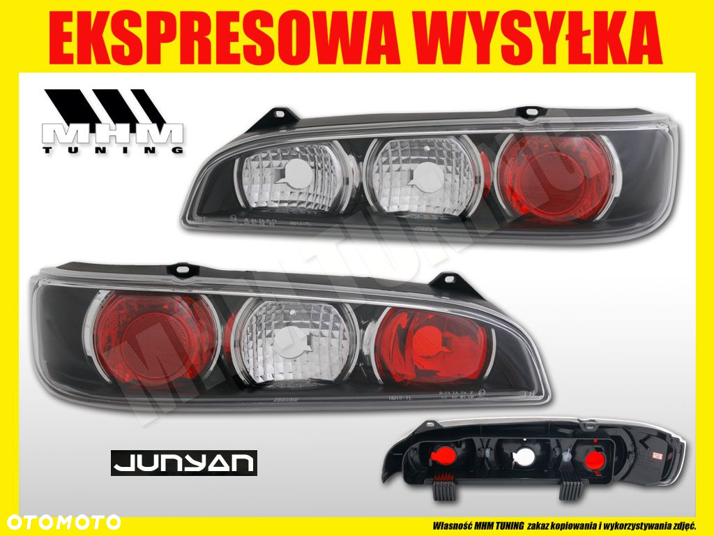 Lampy tylne tyl kpl Tuning Czarne Black Clear Lexus look Fiat Seicento 600 - 2
