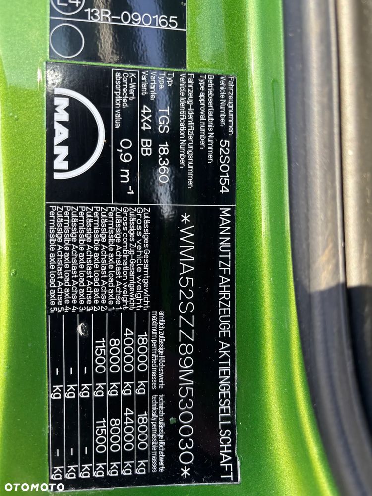 MAN TGS 18.360 4x4 napęd na wał (nie HYDRODRIVE) wywrotka MEILLER ,  zaczep przyczepy , - 31