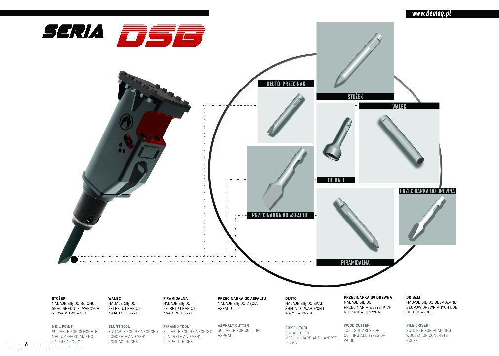 Młot wyburzeniowy DEMOQ DSB500- MONOBLOK - 4