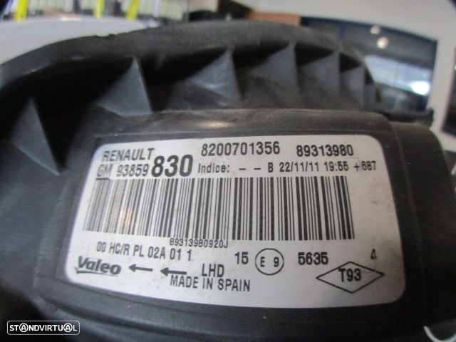 Farol 8200701356 NISSAN PRIMASTAR FOURGON FASE 2 2012 2.0DCI 115CV 5P PRETO DRT H4 ORIGINAL VALEO - 3