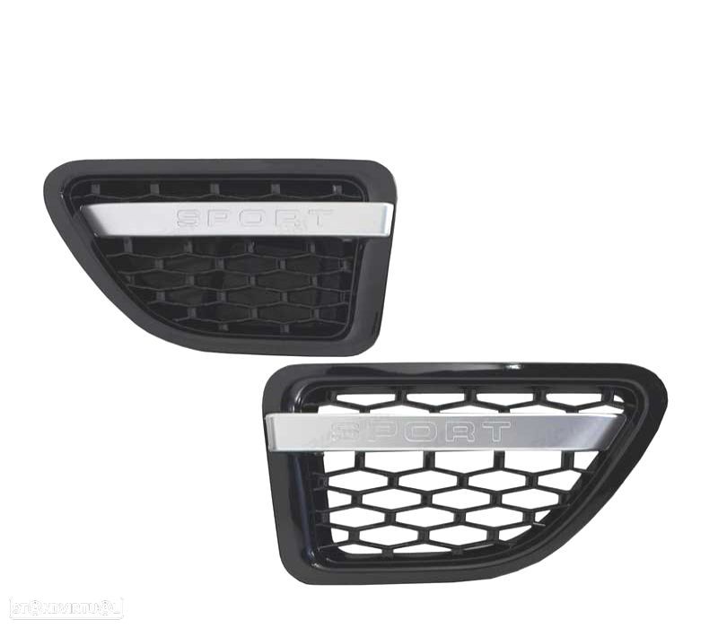 GRELHAS FRONTAIS + LATERAIS RANGE ROVER SPORT 09-13 LOOK ALL BLACK EDITION - 2