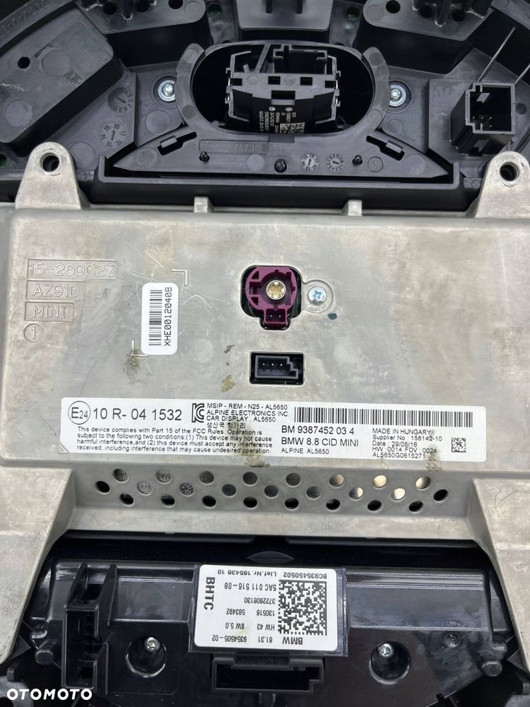 MINI F56 F55 MONITOR EKRAN WYŚWIETLACZ 9387452 - 8