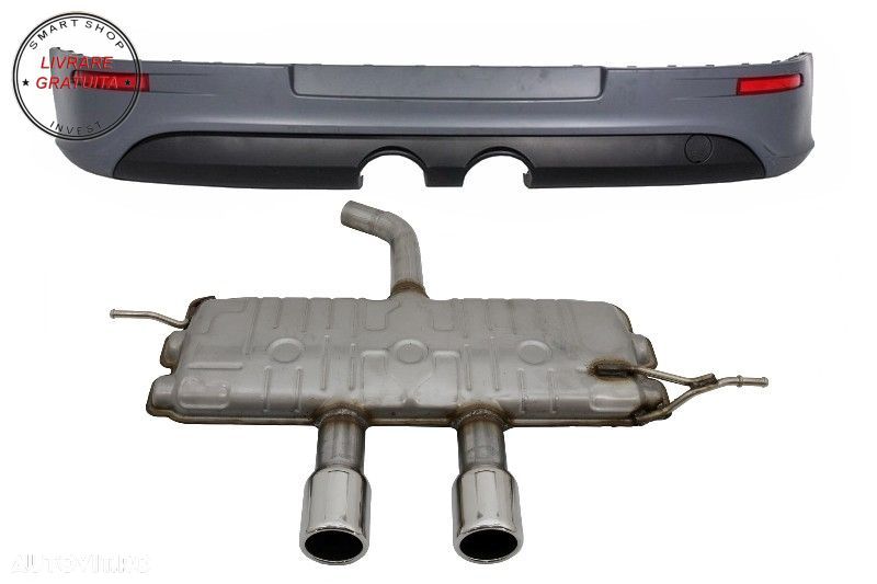 Prelungire Bara Spate VW Golf 5 V (2003-2007) R32 Look cu Sistem de evacuare- livrare gratuita - 1