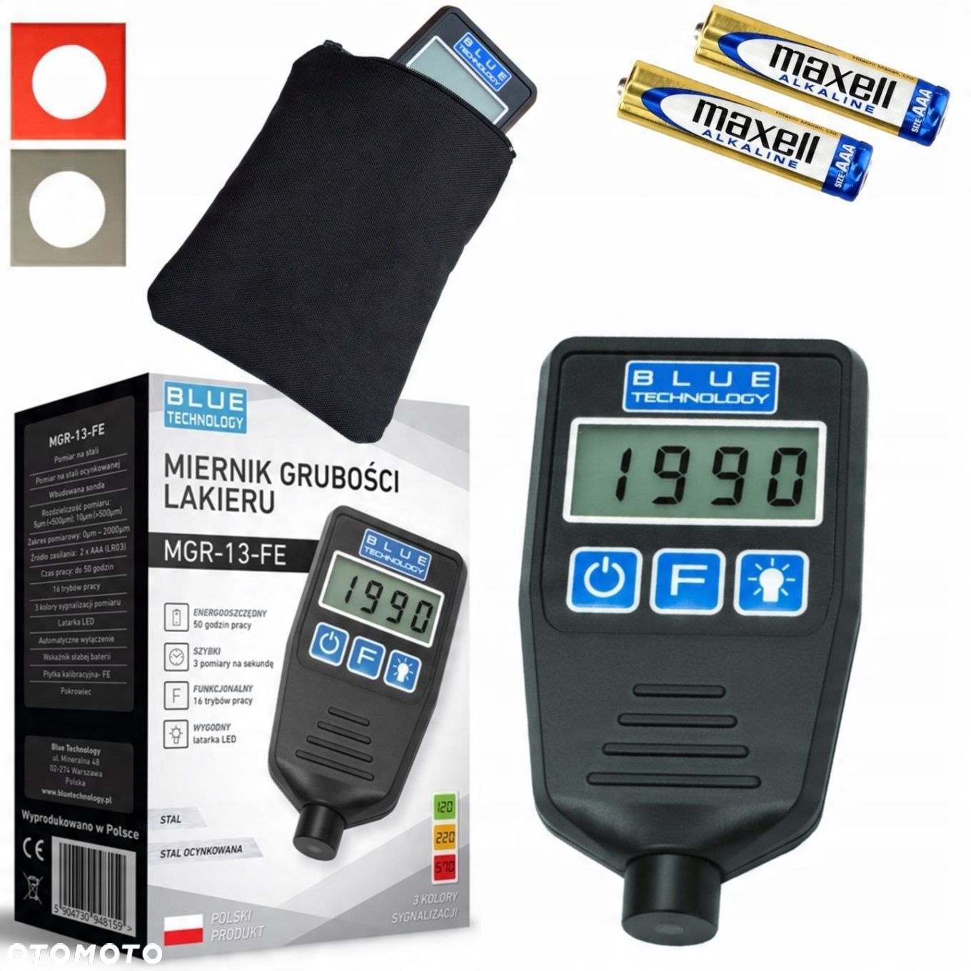 MIERNIK GRUBOŚCI LAKIERU czujnik tester MGR-13-FE - 1
