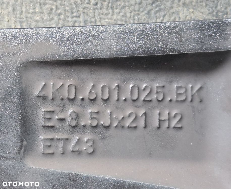 FELGA AUDI A6 S6 C8 A7 4K 8,5J 21 ET43 4K0601025BK - 9