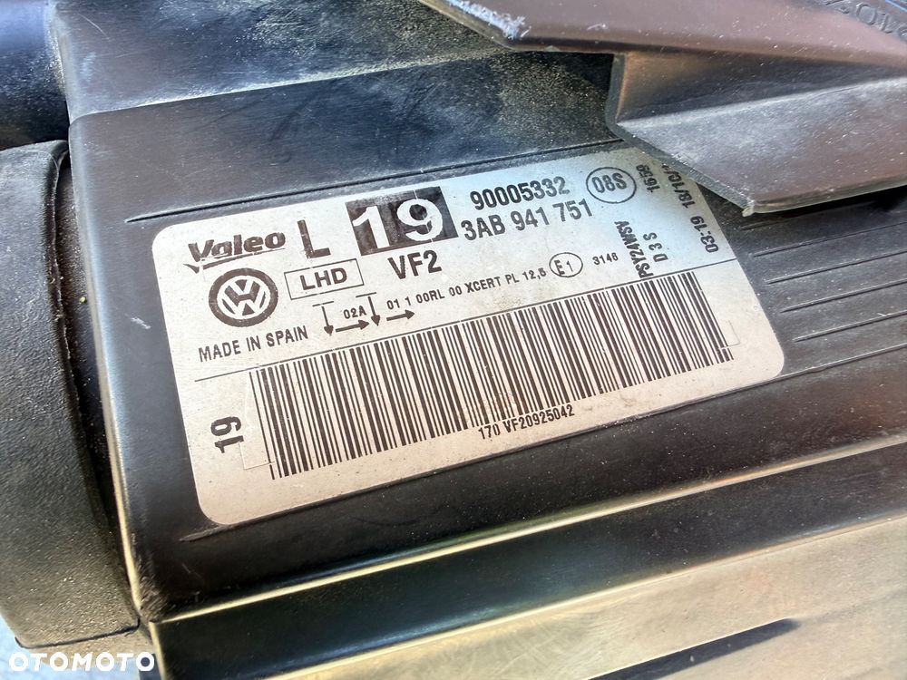 Lampa przednia VW PASSAT B7 XENON SKRĘTNY LED 19 3AB LEWA EUROPA VALEO - 5