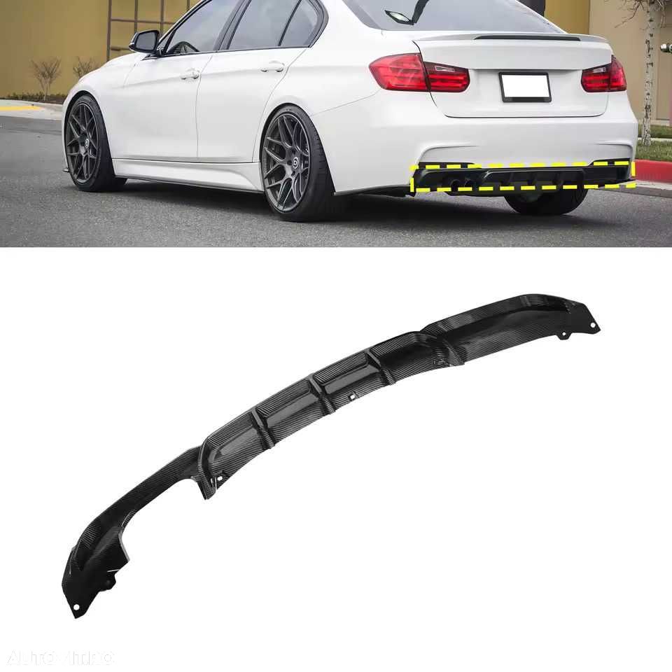 Difuzor Bara Spate M Performance Ev Dubla Stanga BMW F30 F31, CARBON - 6