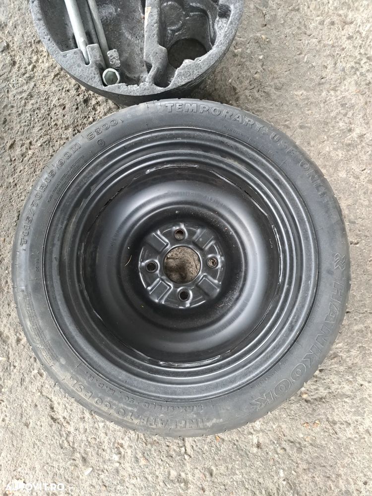 Roata de rezerva Slim Capac protectie roata Cheie prezoane si Carlig Originale Smart Forfour 454 2004-2006 - 5