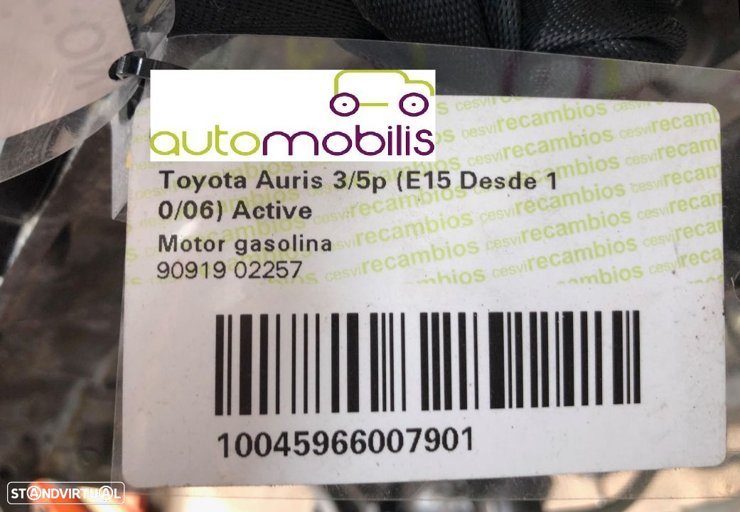 Motor Toyota Auris Ative 1.3 i 100Cv de 2009 - Ref: 1NR - NO20228 - 7