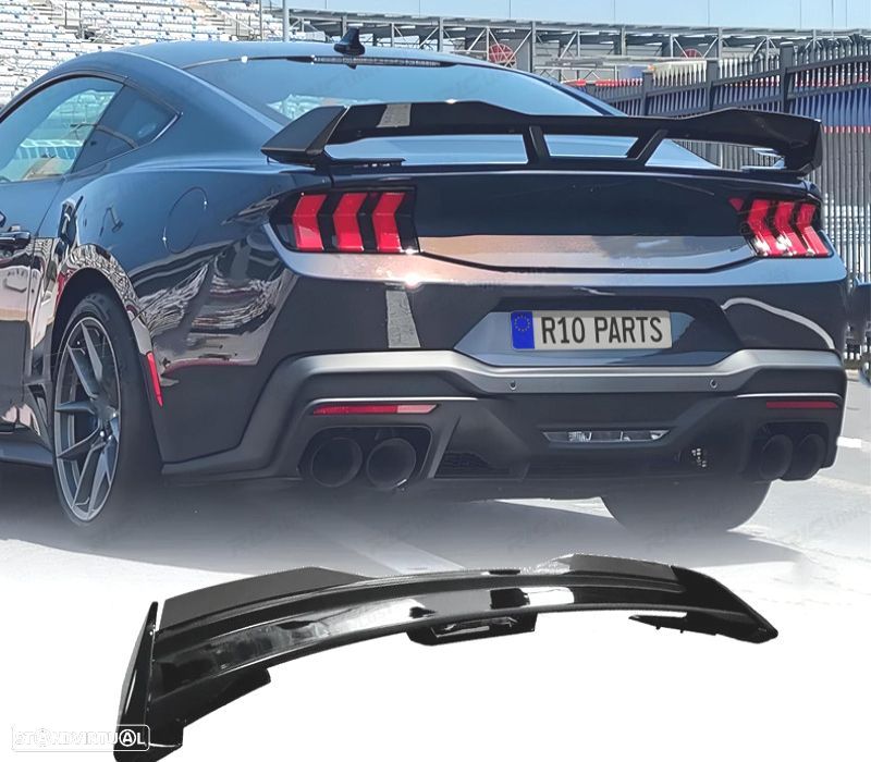 AILERON SPOILER FORD MUSTANG 24- LOOK DARK HORSE WICKER BILL PRETO BRILHANTE - 1