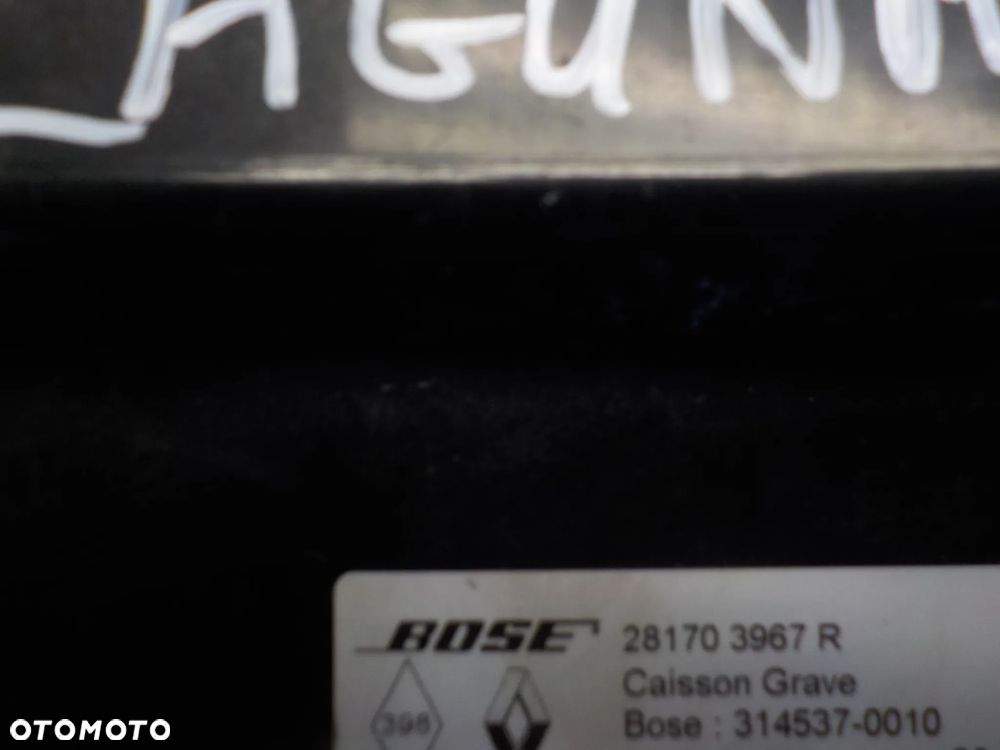RENAULT LAGUNA III SUBWOOFER GŁOŚNIK NISKOTONOWY BOSE 281703967R - 3