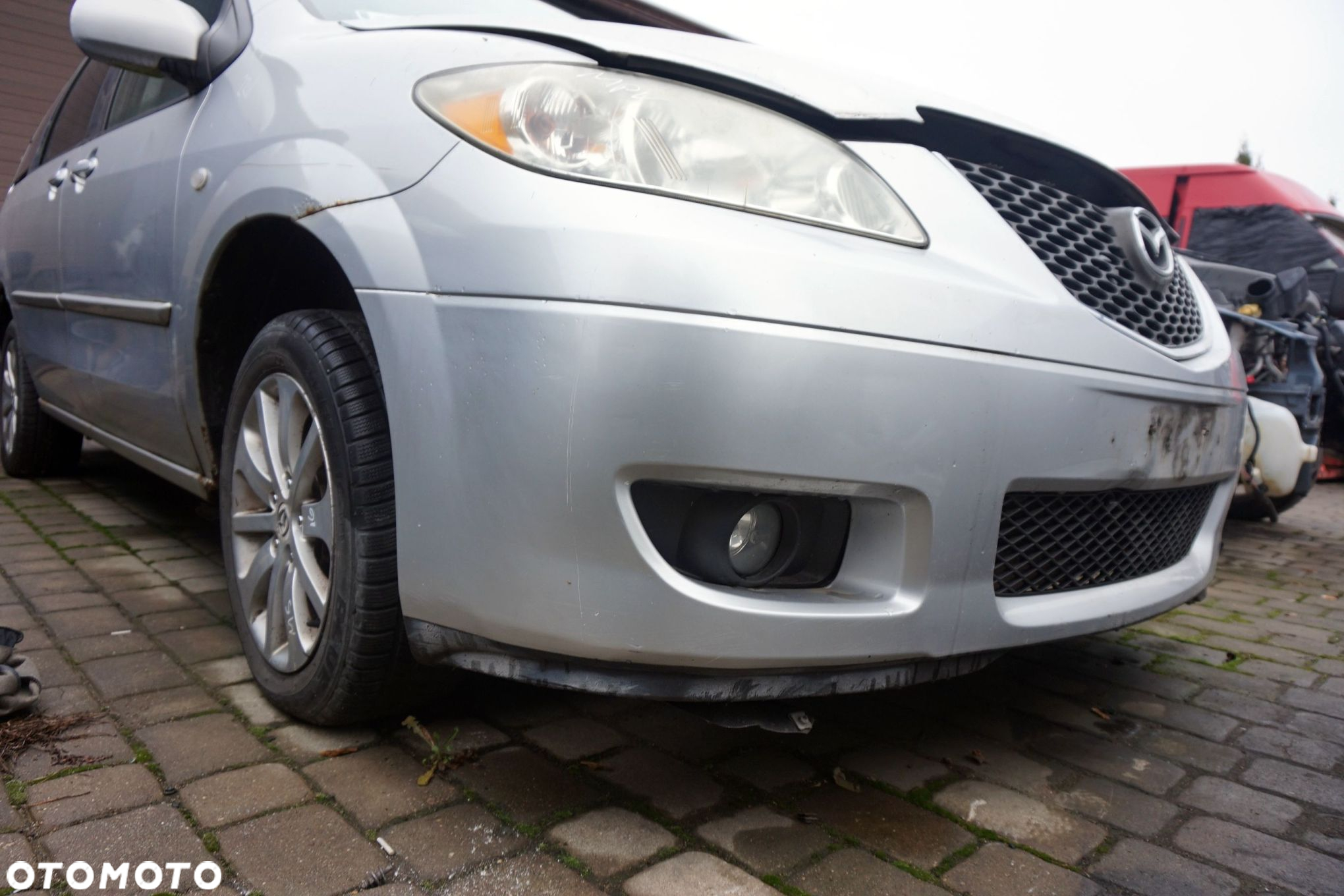 MASKA ZDERZAK BŁOTNIKI LAMPY MPV II LW LIFT 22V  MAZDA 2004-2006 SREBRNY PRZÓD KOMPLETNY - 11