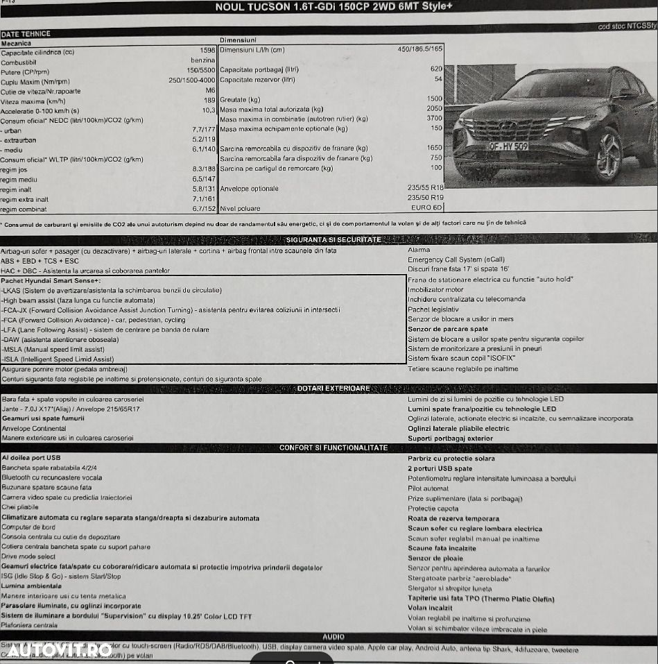 Hyundai Tucson 1.6 l MHEV 150 CP 2WD 6MT Style+ - 8