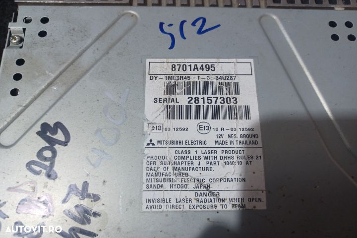 Radio cd 8701A495 Mitsubishi ASX 1 [facelift] [2012 - 2016] Crossover - 4