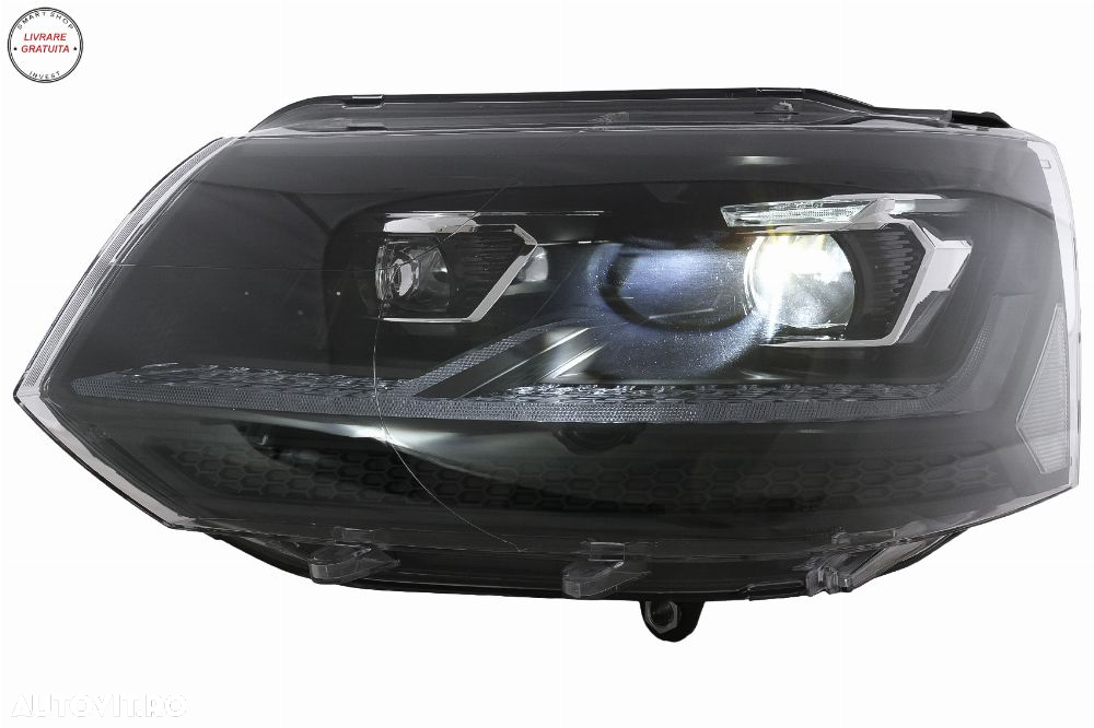 Faruri Full LED VW Transporter Caravelle Multivan T5 Facelift (2010-2015) Negru- livrare gratuita - 18