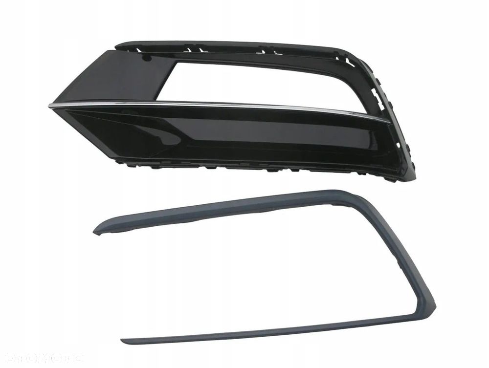 VW PASSAT B8 3G0 PRZED LIFT KRATKA LEWA ZDERZAKA Z RAMKĄ 2016- R-LINE - 1