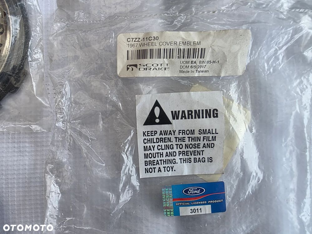 KAPSLE DEKIELKI EMBLEMAT NA FELGI FORD MUSTANG 1967-1968 - 5