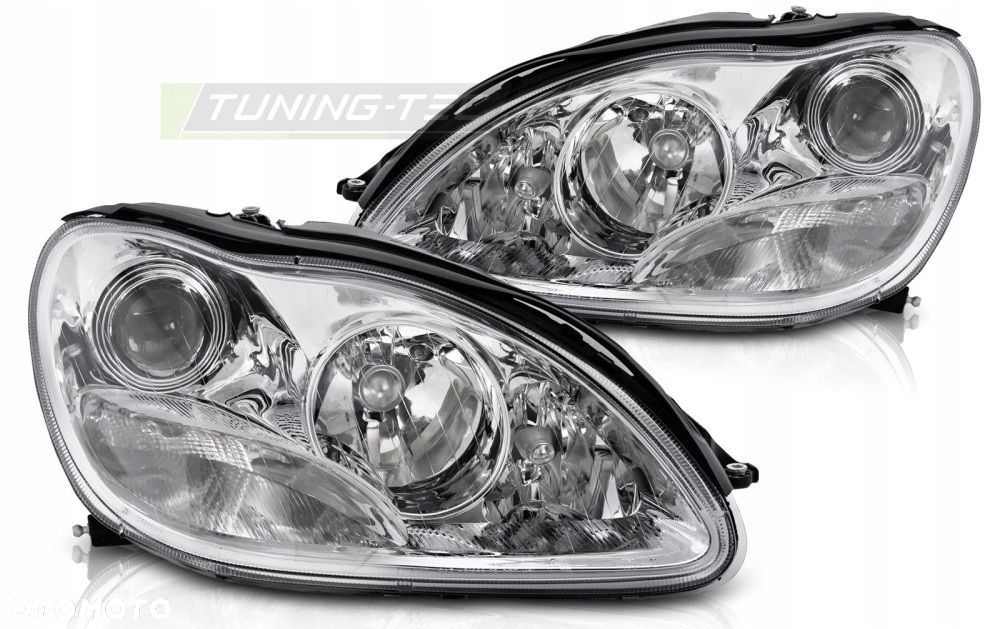 reflektor lampa l+r soczewkowa h7 wzor lifting mercedes s-klasa 220 1998-02 - 2