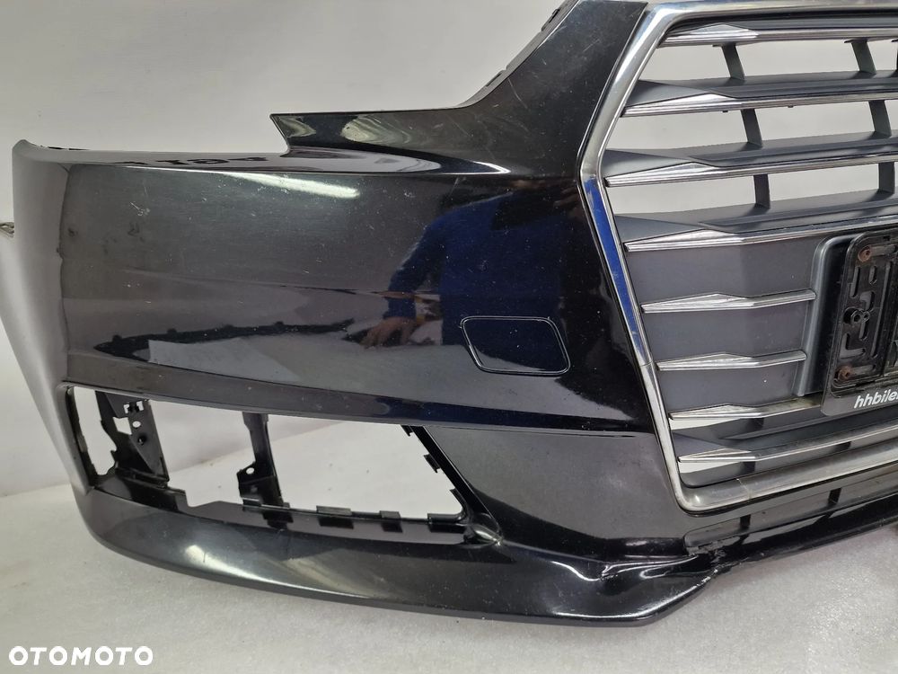 AUDI A4 B9 8W0 14- ZDERZAK PRZEDNI PRZÓD BEZ PDC I SPRYSKU + ATRAPA / GRILL , KOLOR CZARNY , NR 8W0807437 + 8W0853651AB , NR AUKCJI NZ972 - 5