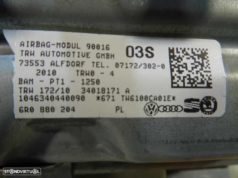 Airbag De Passageiro Volkswagen Polo (6R1, 6C1)  6R0880204 / 6R0 880 2 - 6