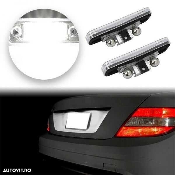Lampi LED numar Benz Mercedes W203 W211 R171 W219 E220 - 3