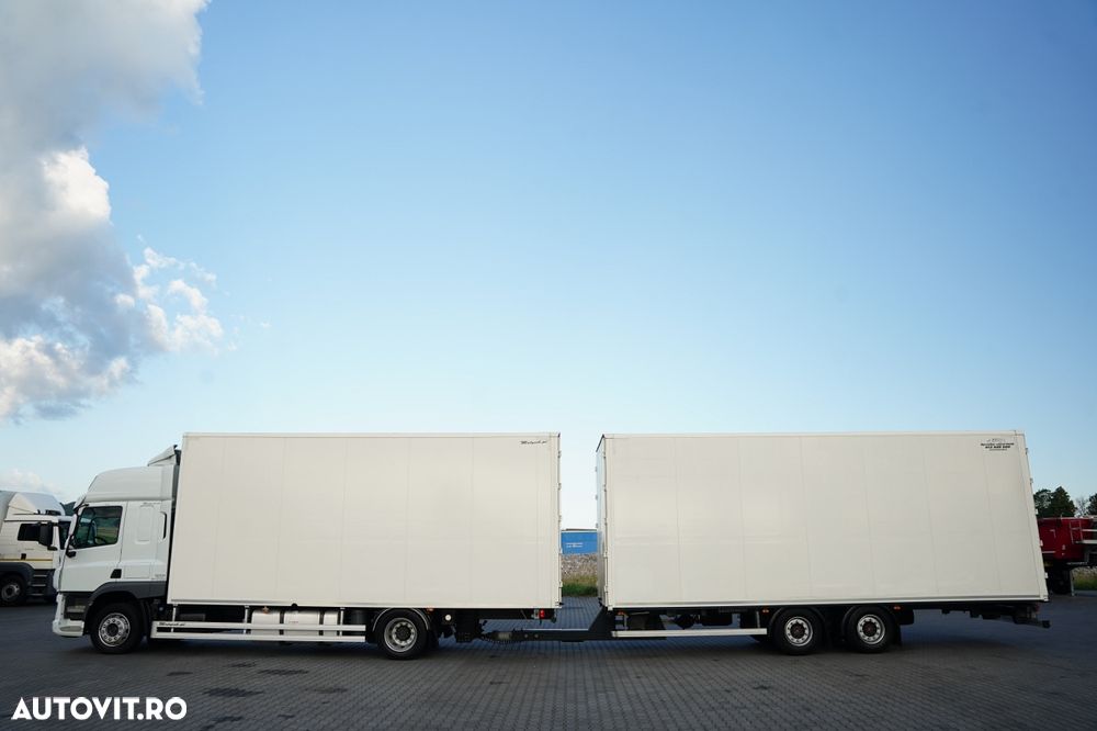 DAF CF 450 / COMBINAȚIE TANDEM 120 M3 / TRAFFIC / CONTAINER / 7.2 M + 8.0 M / LECITRAILER / PODEA REZISTENTĂ / EURO 6 - 5