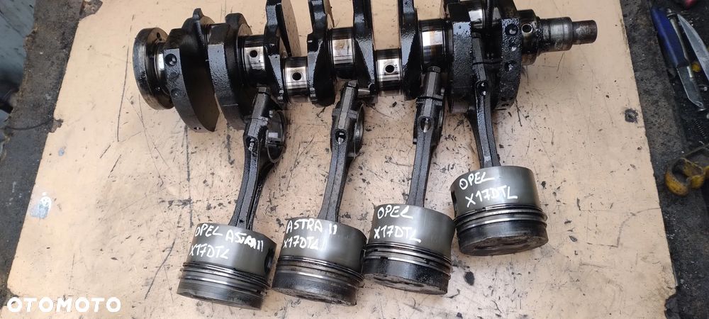 OPEL ASTRA VECTRA 1,7TD X17DTL wał korbowy tłok korbowód - 1