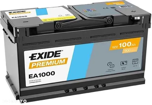 Akumulator Exide EA1000 100Ah 900A P+ 12V - 1