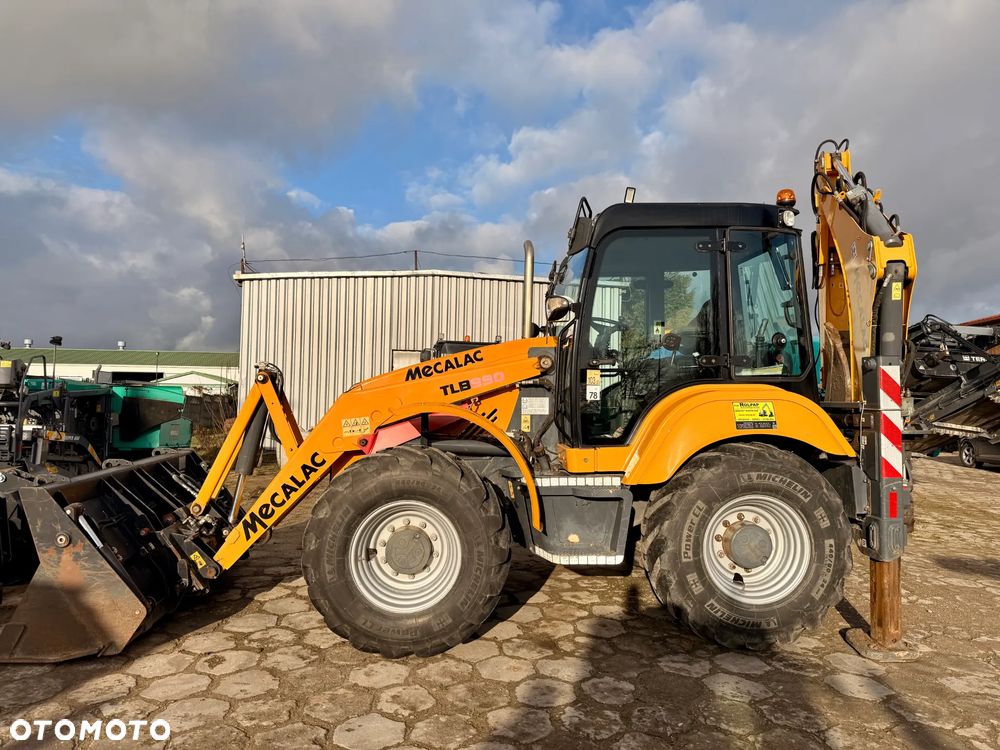 Terex koparko - ładowarka MECALAC TLB980, równe skrętne koła, jak NOWA - 2