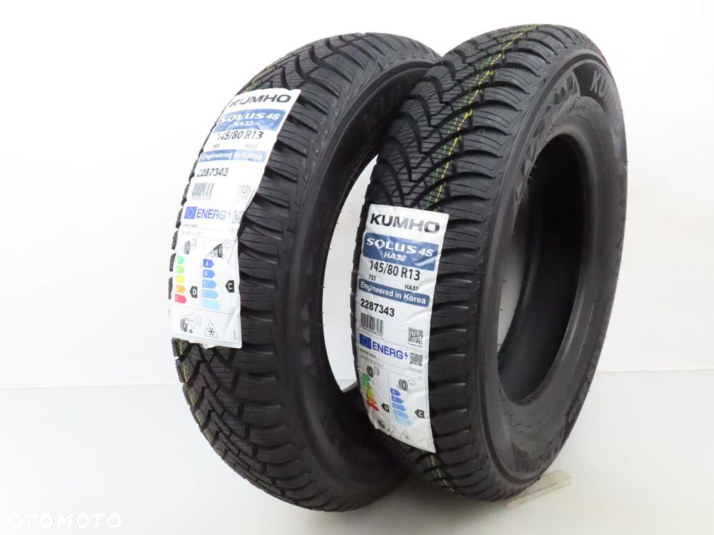 2x 145/80R13 OPONY CAŁOROCZNE Kumho Solus 4S HA32 75T - 1