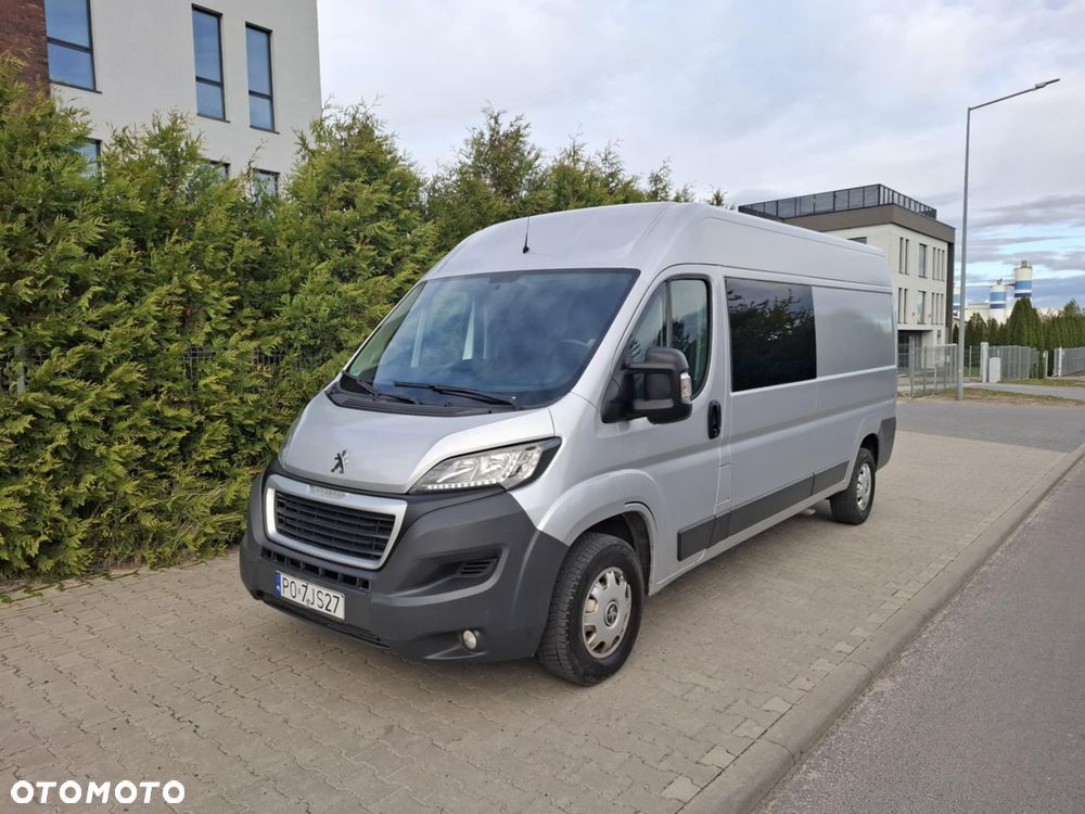 Peugeot BOXER 2.2 150 KM L3 H2 BRYGADÓWKA 7 OSÓB LEDY KLIMA TEMPOMAT HAK - 1