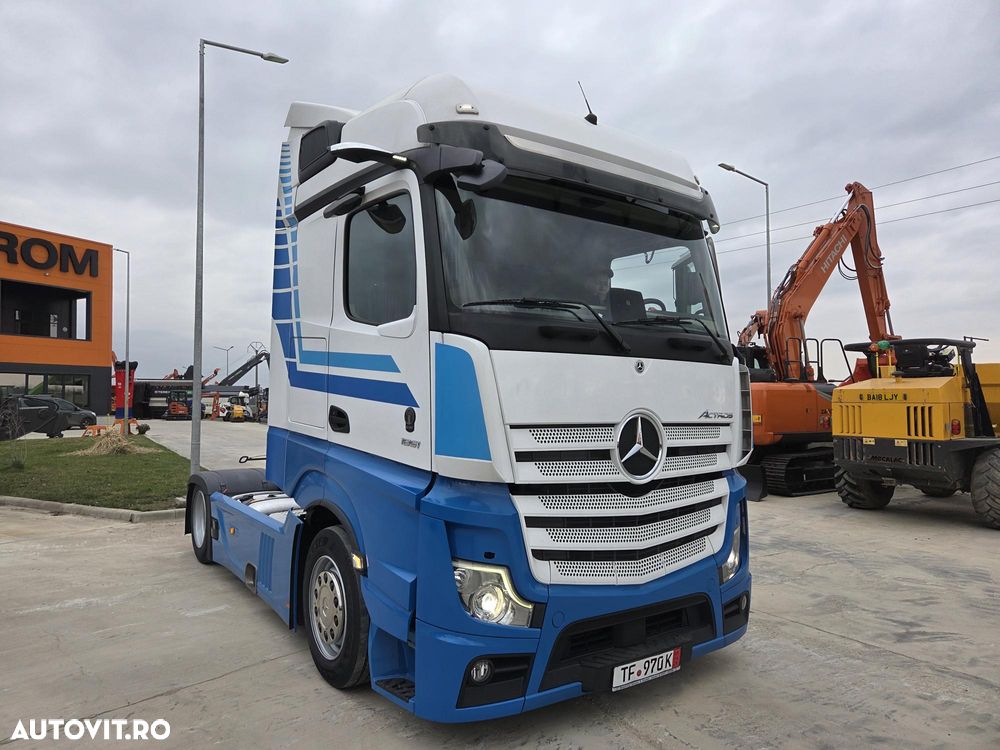 Mercedes-Benz ACTROS 18.510, AUTOMATA+RETARDER 5 trepte, SA CUPLARE REGLABILA la 1,15m si 0,9m, 2 rezervoare cumulat 680l, Spoilere cabina si sasiu, Camere in loc de oglinzi, Navigatie, Frigider, rulat in GERMANIA, posibil leasing 4 ani, PROMOTIE 45.900 EUR+tva - 10