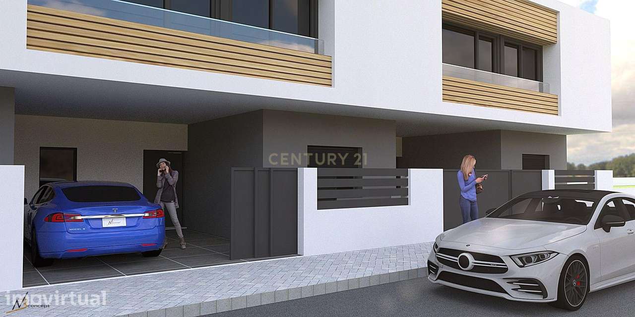 Moradia em banda T4 com Piscina , em Projecto de Construção (LSF) na z - Grande imagem: 4/42