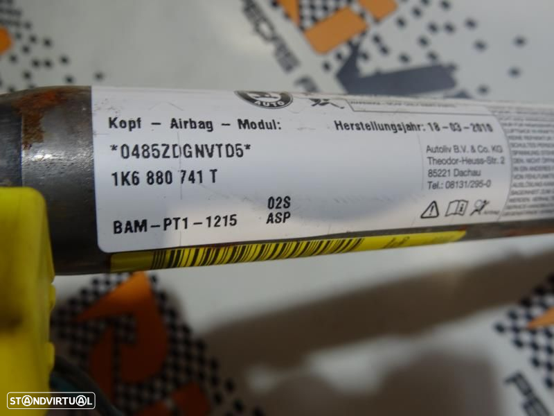 Airbag De Cortina Esquerdo Volkswagen Golf V (1K1)  1K6 880 741 T / 1K - 4
