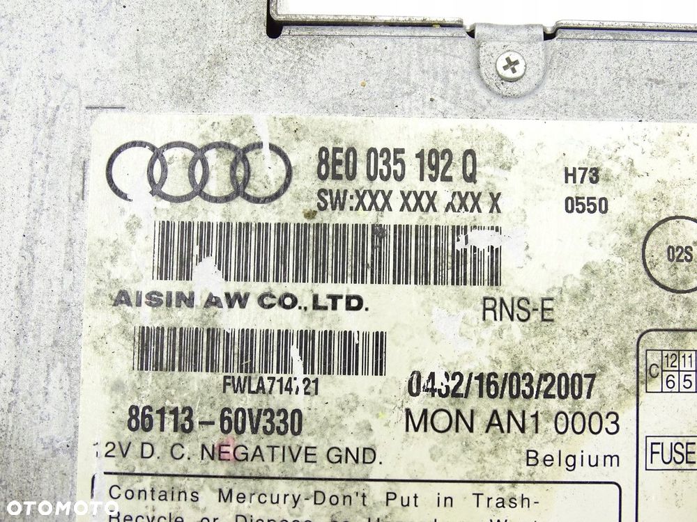 RADIO RADIOODTWARZACZ RNS-E AUDI NAVIGATION PLUS AUDI A4 B7 8E0035192Q - 5