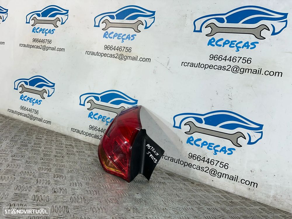 .Conjunto Farolins Led Tras Traseiro Direito Esquerdo Original GM Opel Astra J 13306460 13306459 2009 - 2015 - 12