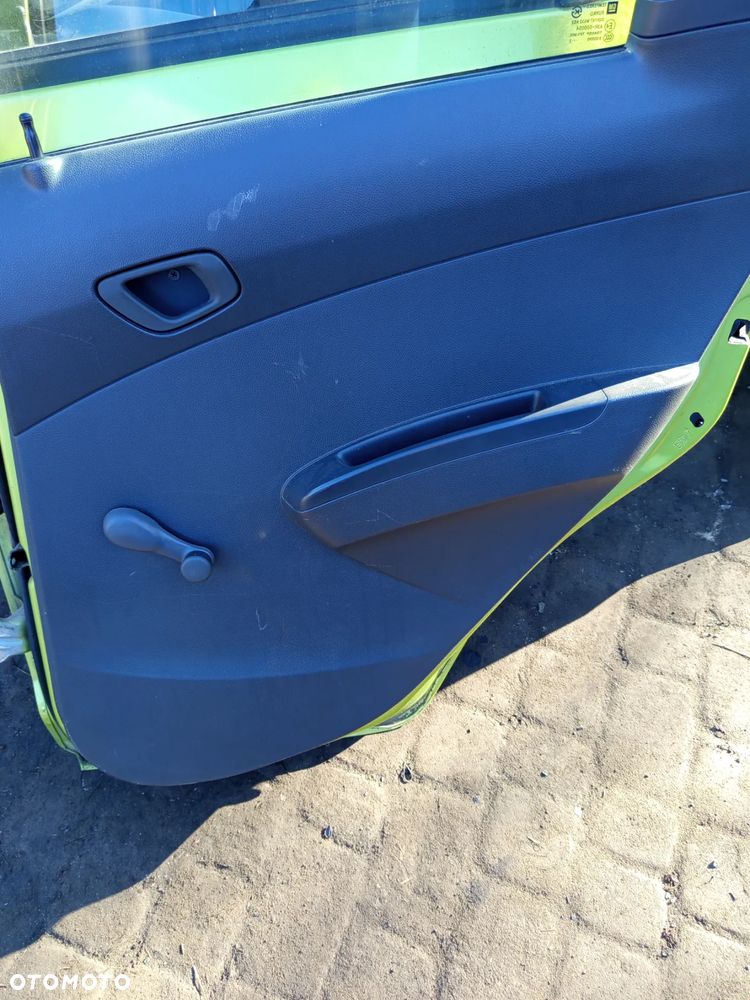 DRZWI PRAWE TYLNE CHEVROLET SPARK M300 10-14 SZYBA ZAMEK KLAMKA PODNOŚNIK MANUALNY - 4