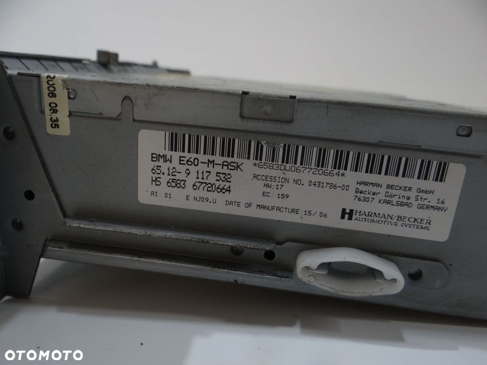 RADIO CZYTNIK NAWIGACJI BMW E60 E61 9117532 - 6