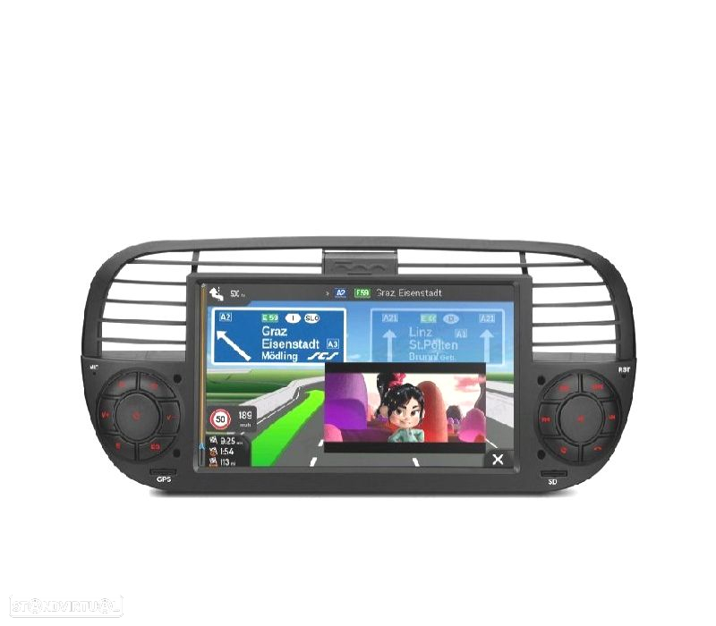 AUTO RÁDIO GPS ANDROID 12 PARA FIAT 500 07-15 - 8